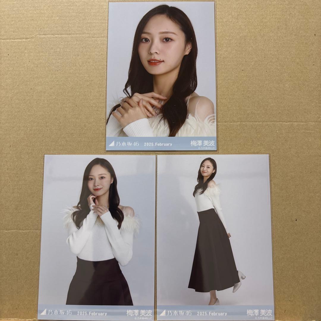 乃木坂46 2025.Februaryオフショルニット生写真梅澤美波3種コンプ