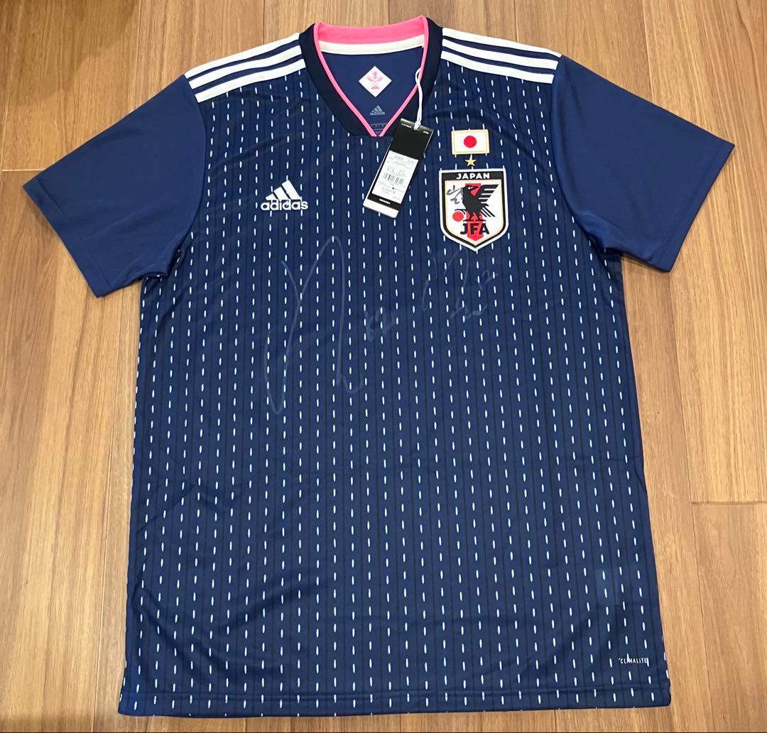 猶本光選手　adidas 日本代表 サッカーシャツ 直筆サイン　サイズ2XO Kemari87 KISHISPO / アディダス サッカー日本代表 2024 アウェイ