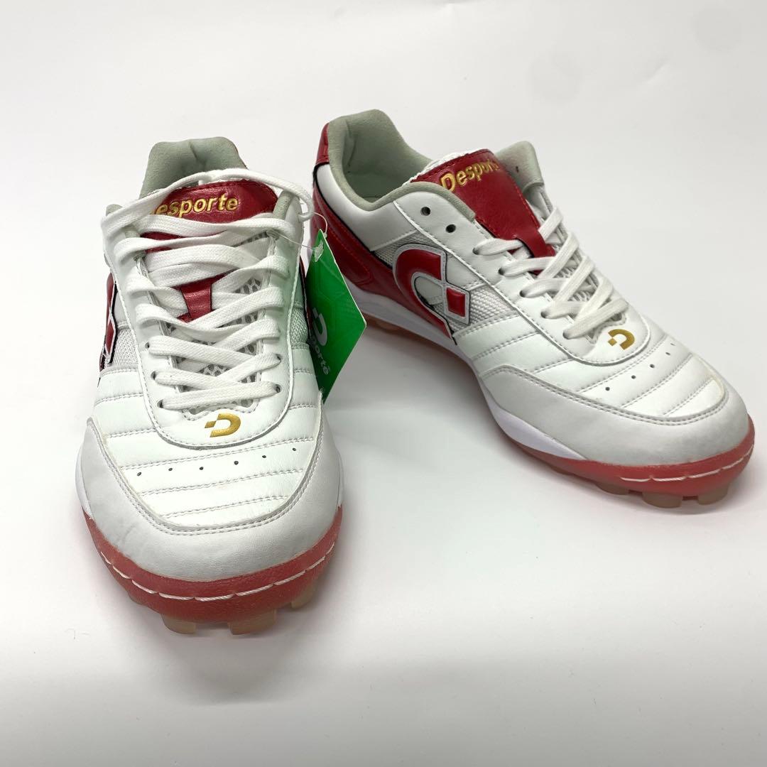 【新品未使用】デスポルチSao Luis LL TF LTDサッカー24.5cm Turf Soccer Shoes, Sao Luis LLTF LTD, White/Deep Red | Desporte