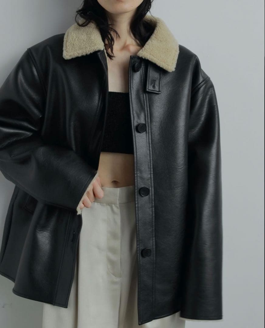 ポストカード付き♡ anukeアンヌークBoa Flight Jacket 38 - メルカリ