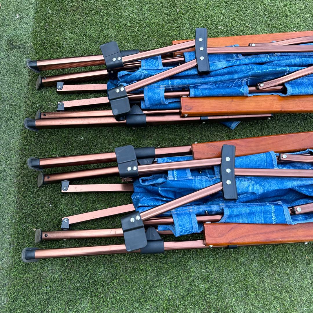 コールマンコラボmonroデニムブルー 折りたたみチェア 2脚セット