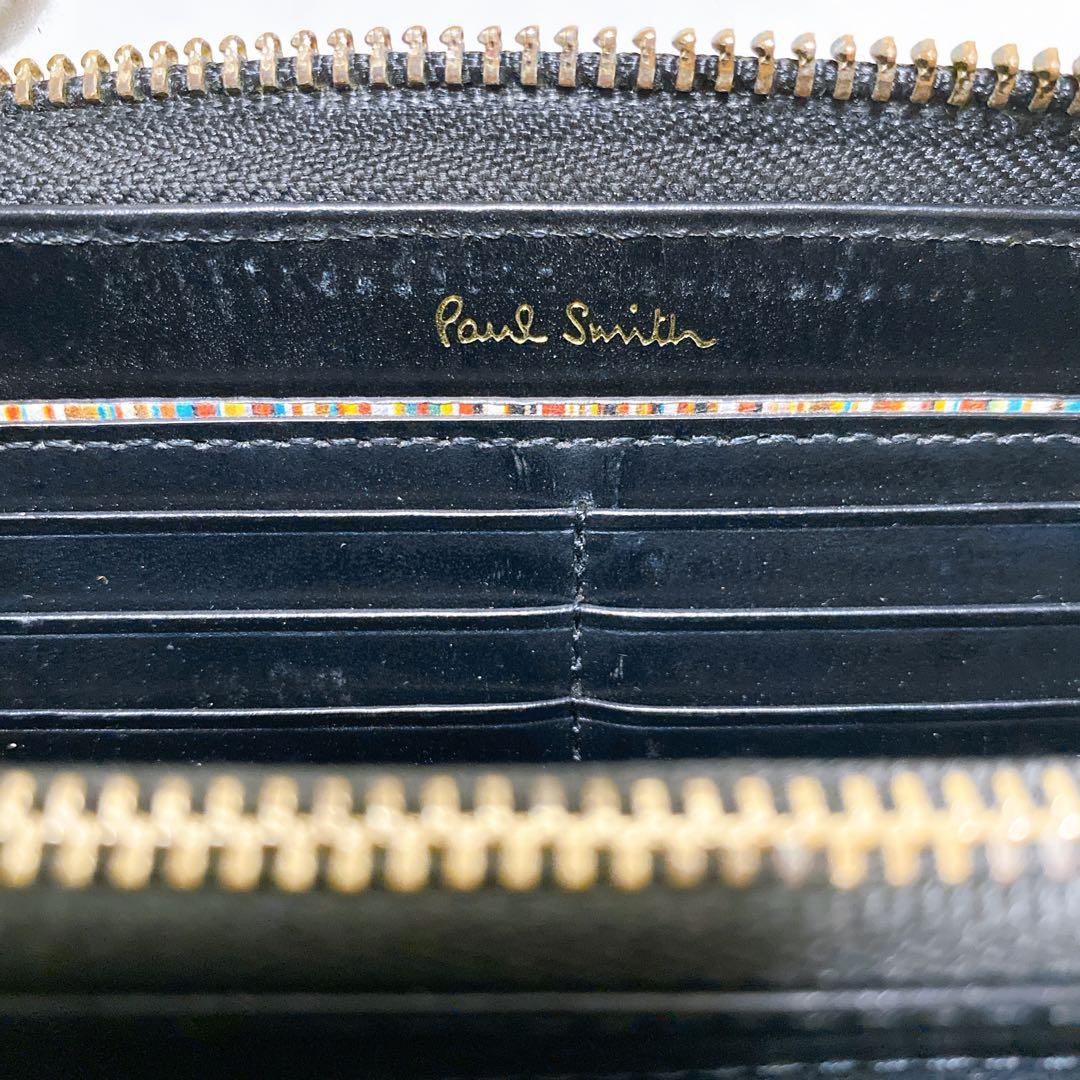 PaulSmithポールスミス ラウンドジップ長財布 ラビット ブラック