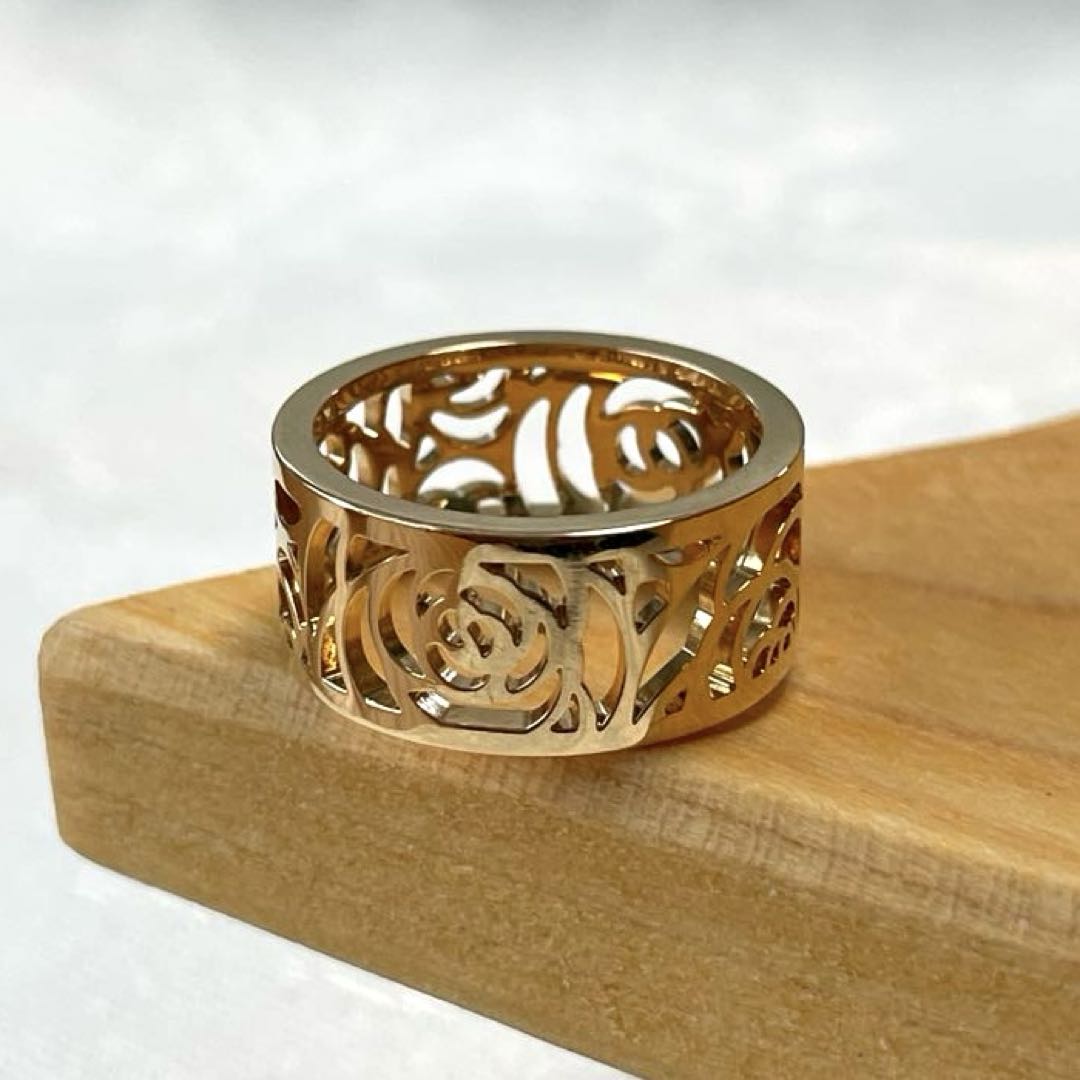 美品 CHANEL シャネル カメリアリング K18 48 約8号 - メルカリ