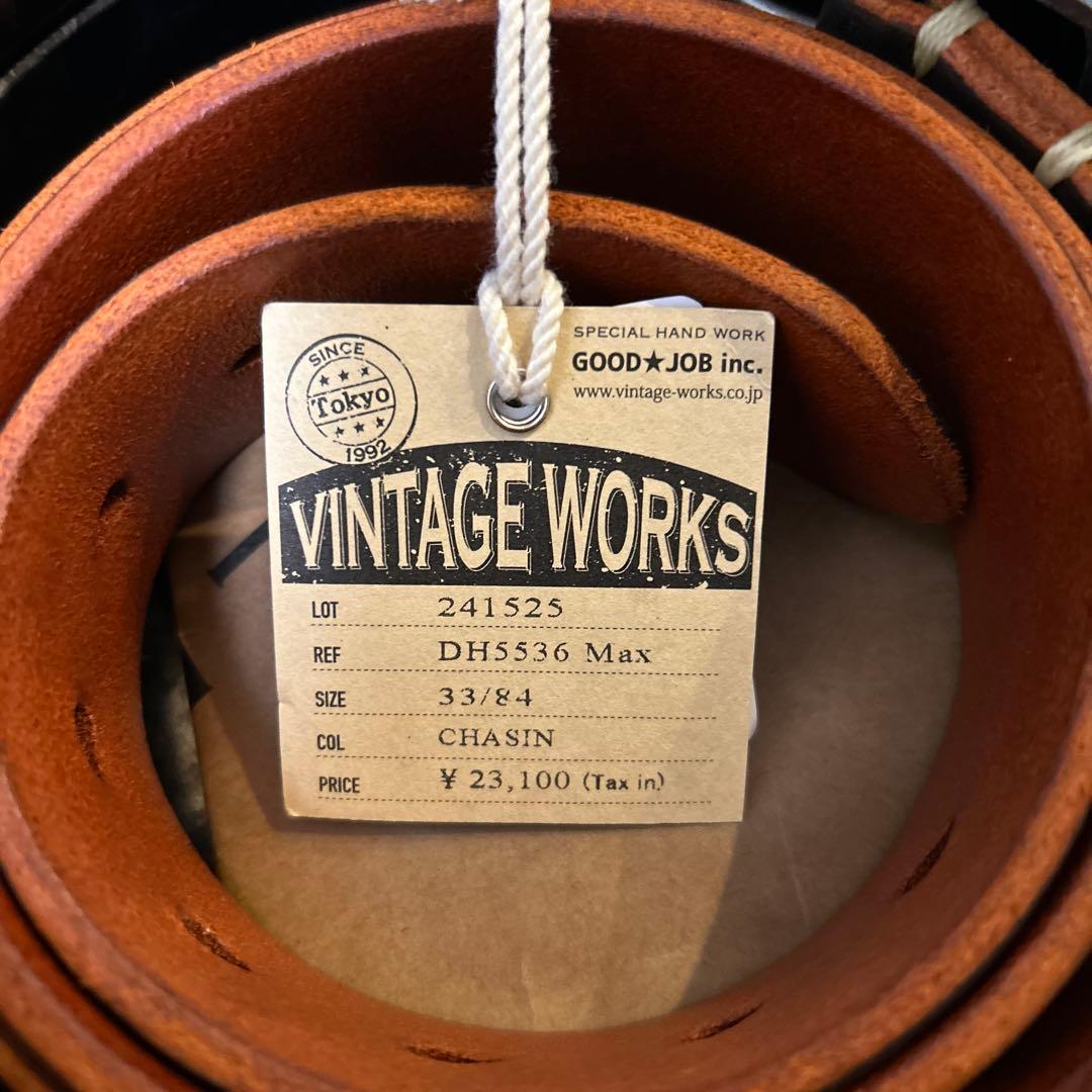 未使用 VINTAGE WORKS ベルト DH5536 Max 33 茶芯 - メルカリ