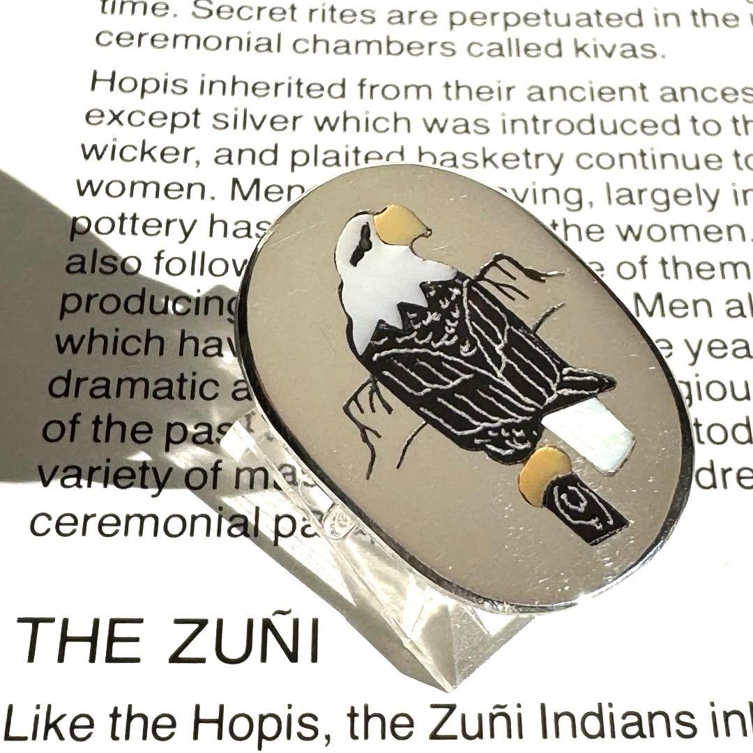 1990's ヴィンテージ イーグル 鷲 リング ズニ族 インディアン