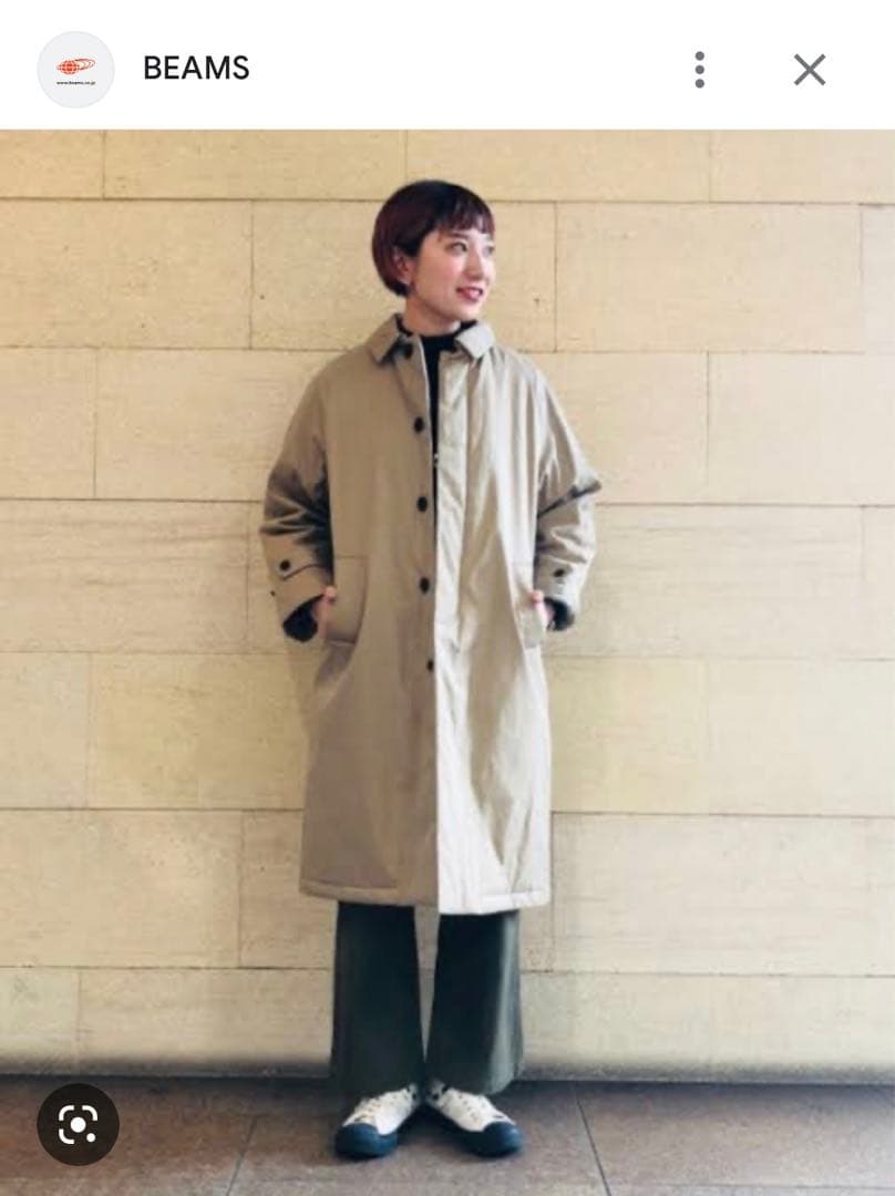 BEAMS BOY サーモ中綿ステンカラーコート - メルカリ