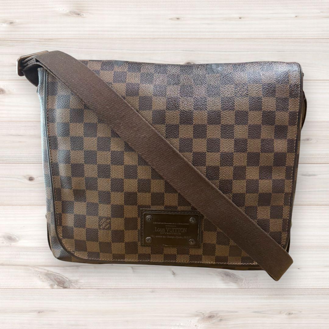良品】ルイヴィトン ダミエ エベヌ ブルックリンMM ショルダーバッグ