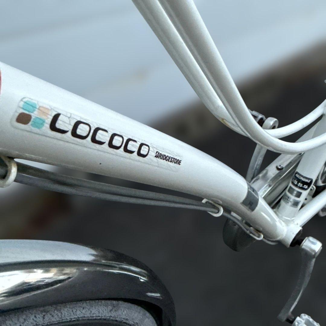 直接引き取りのみ ロココ 27インチ自転車 ホワイト - メルカリ