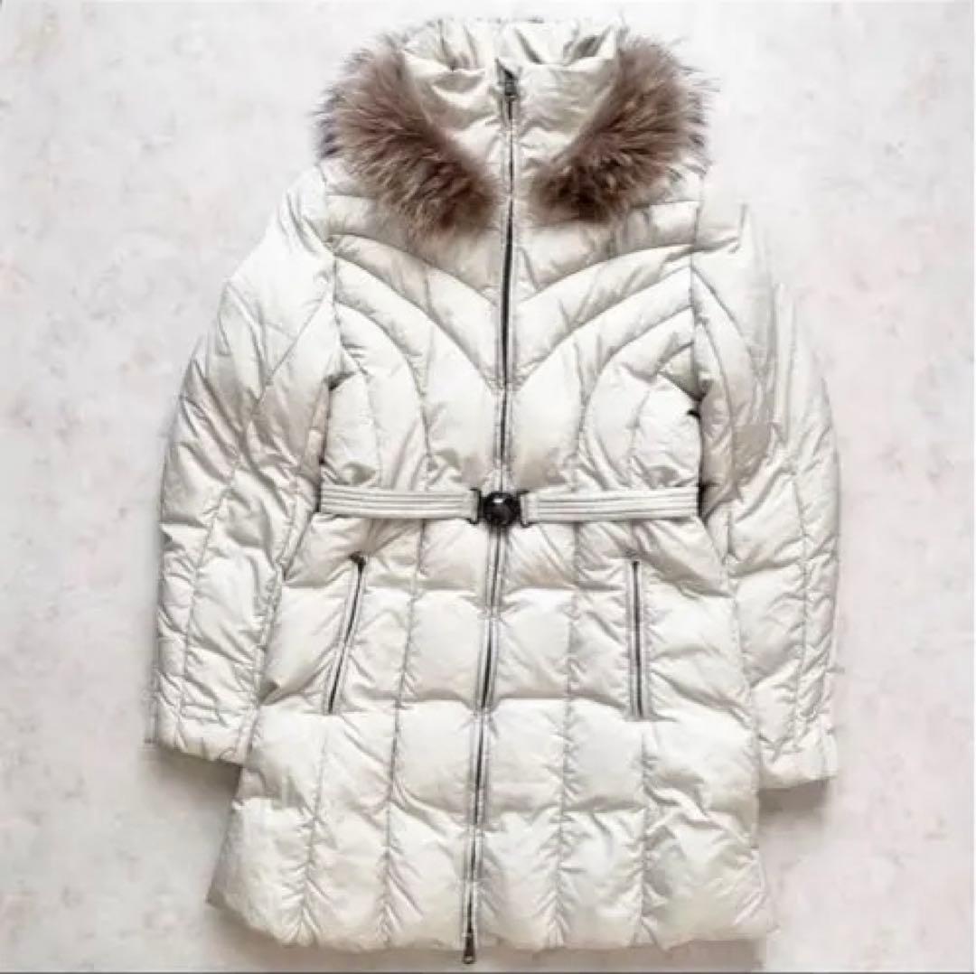 MaxMara ダウンジャケット コート フード ファー ベルト付き 42 L