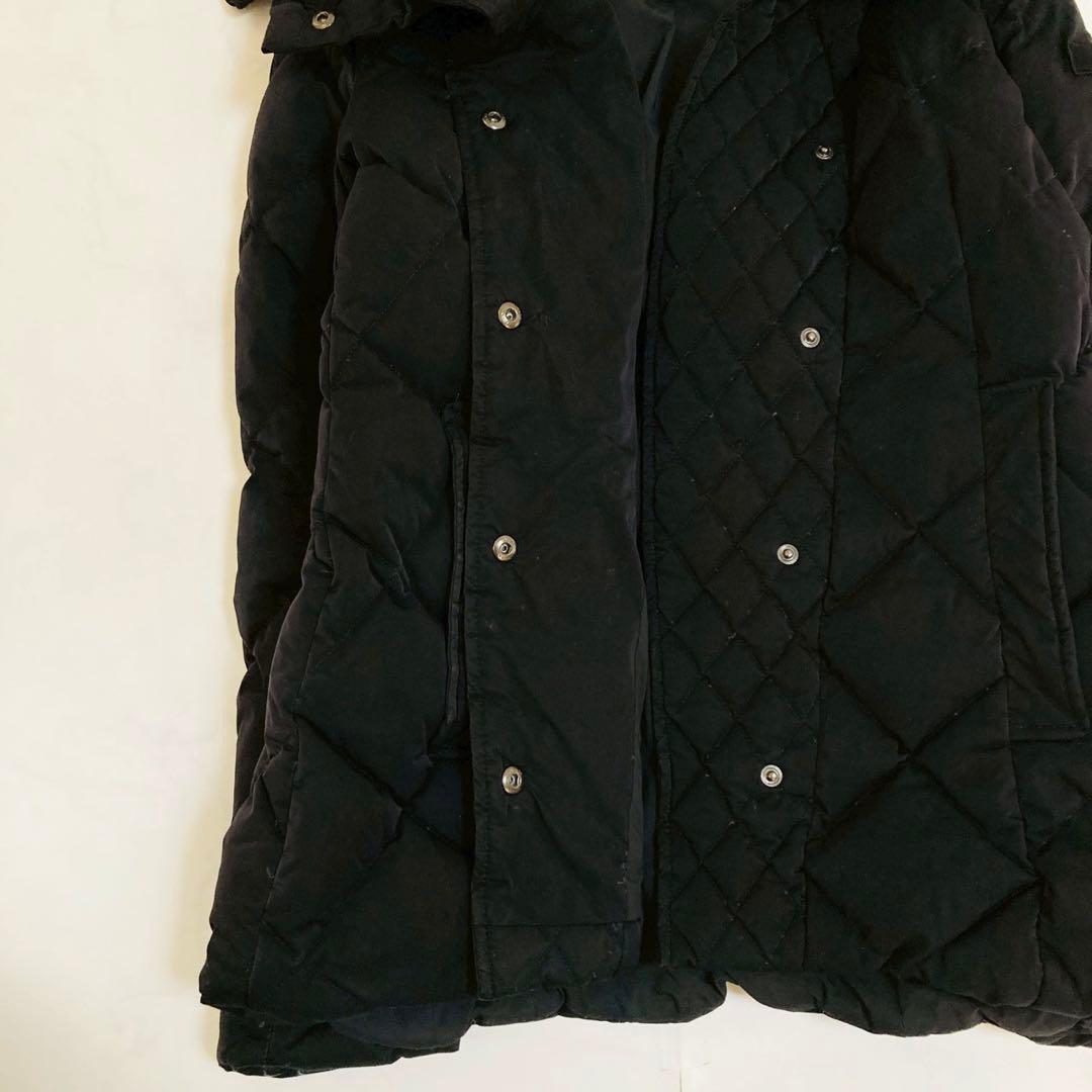 タトラス ベリーナ ラクーンファー キルティング ダウンコート 黒 02