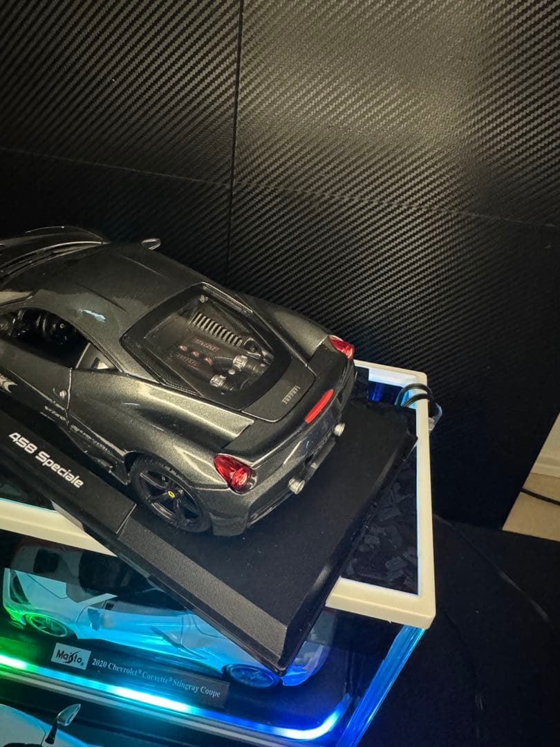 【世界に一つ‼️】Corvette 1/18 ジオラマ LED 展示 鑑賞用 模型