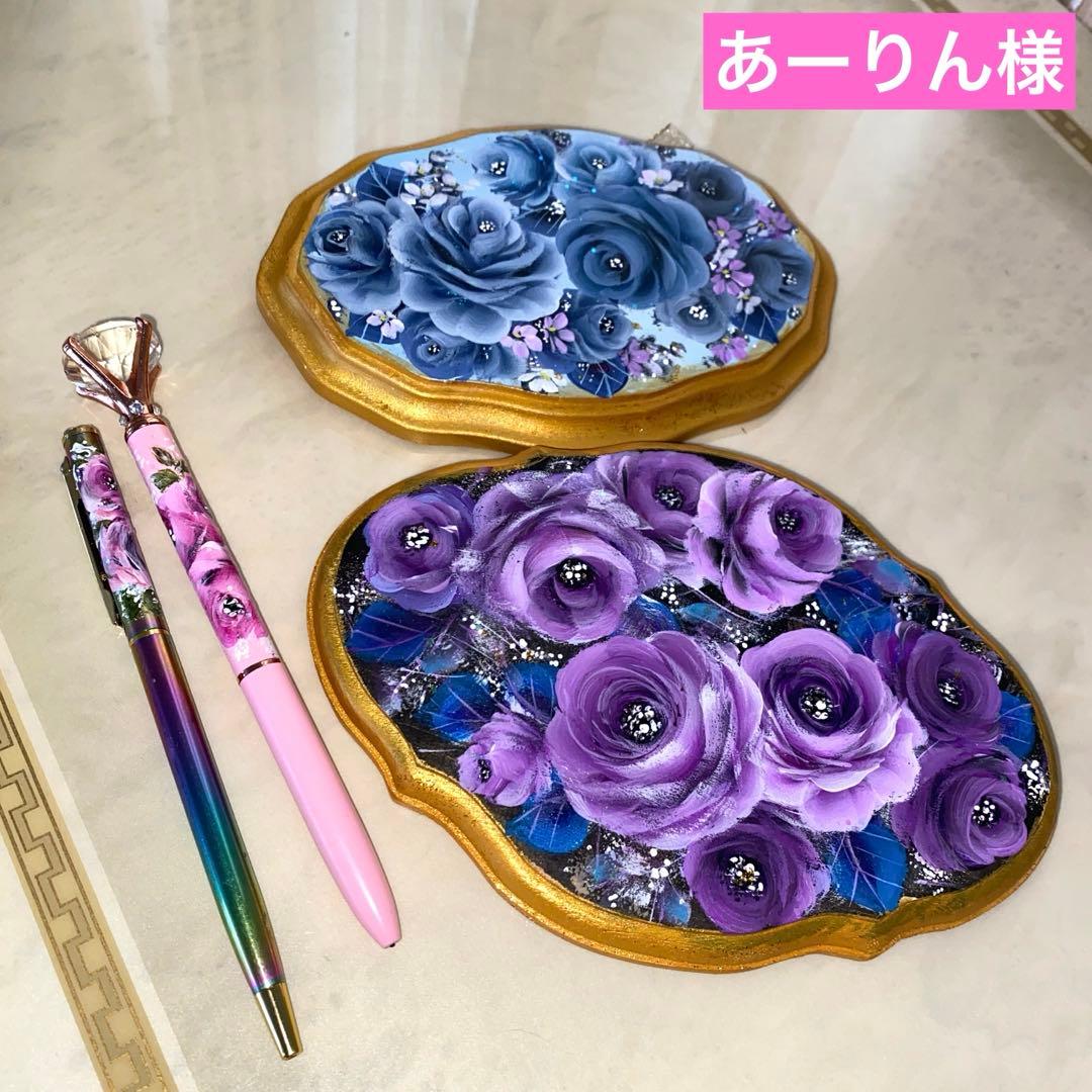 ローズプレート ボールペン 薔薇 手描き トールペイント - メルカリ