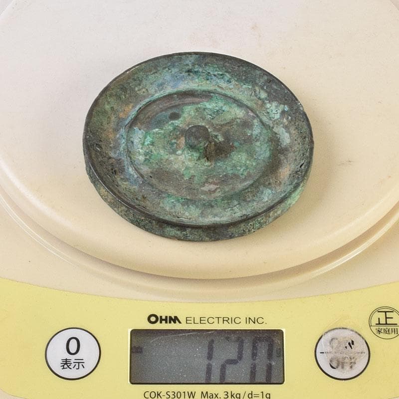 中国 古銅青銅 銅鏡 古鏡 紙鎮 文鎮 時代箱 M R9328 - メルカリ