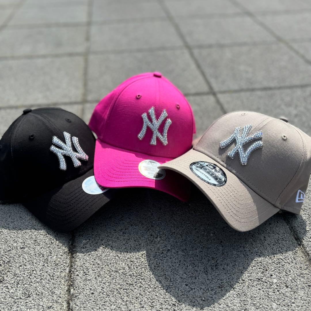 NEWERA キャップ 正規品 ホワイト スワロフスキー ニューエラ キラキラ