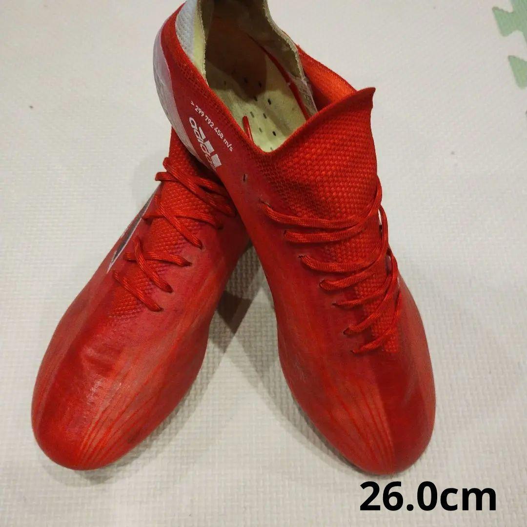 アディダス エックス スピードフロー.1 FG/ SPEEDFLOW.1 adidas X Speedflow.1 FG - Core Black/White/Vivid Red - Mens Soccer