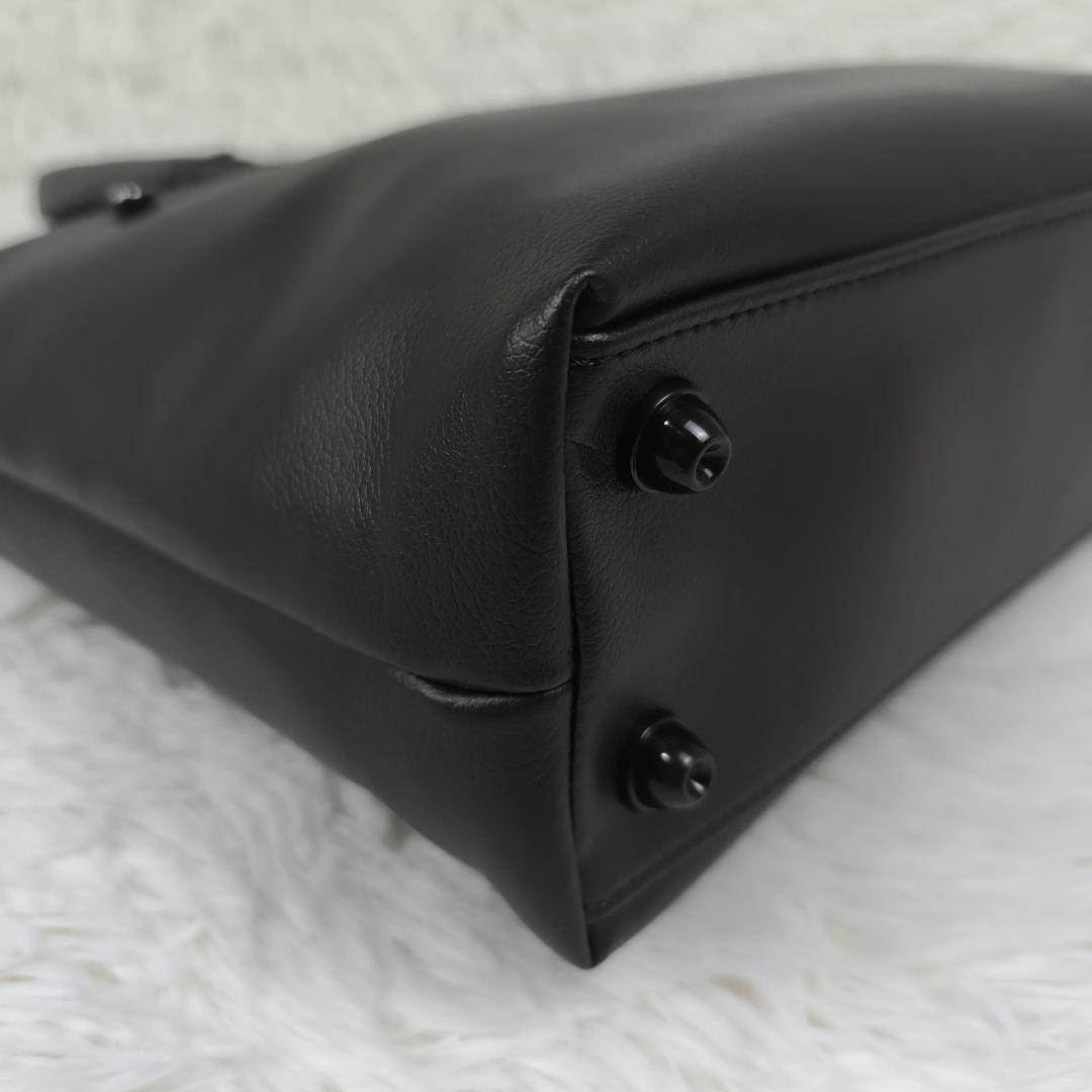 ✨未使用級✨ タケオキクチ トートバッグ 合皮 撥水 肩掛け A4可能 黒