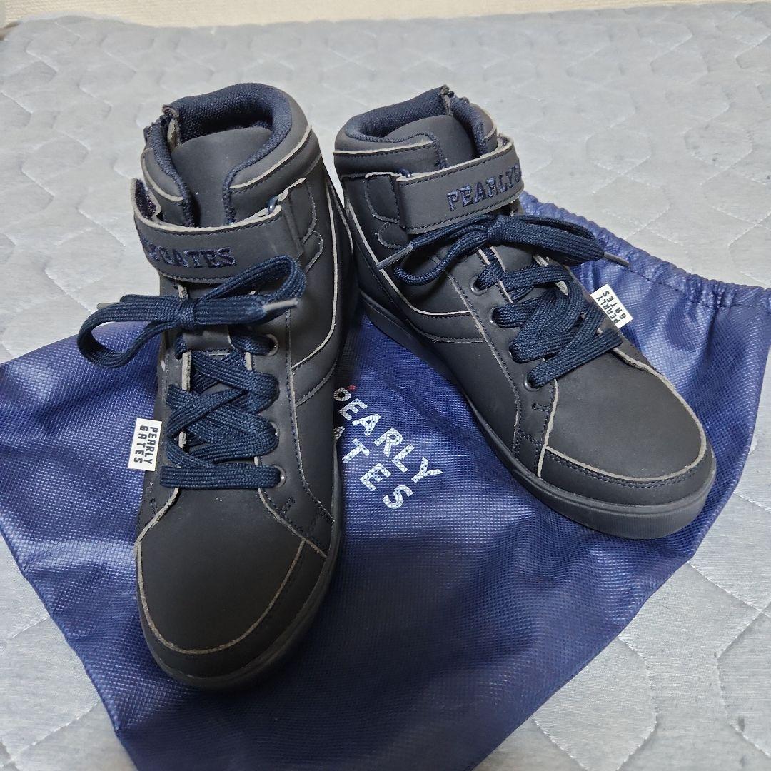 新品未使用PEARLY GATES ゴルフシューズ 89 ネイビー PEARLY GATES (パーリーゲイツ) ゴルフシューズ レディース SIZE 23.5