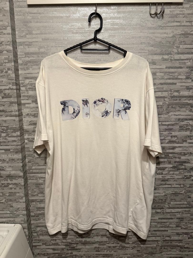 一*条様 DIOR x DANIEL ARSHAM Logo tシャツ XL Dior Daniel Arsham White & Blue Logo T-Shirt – Savonches