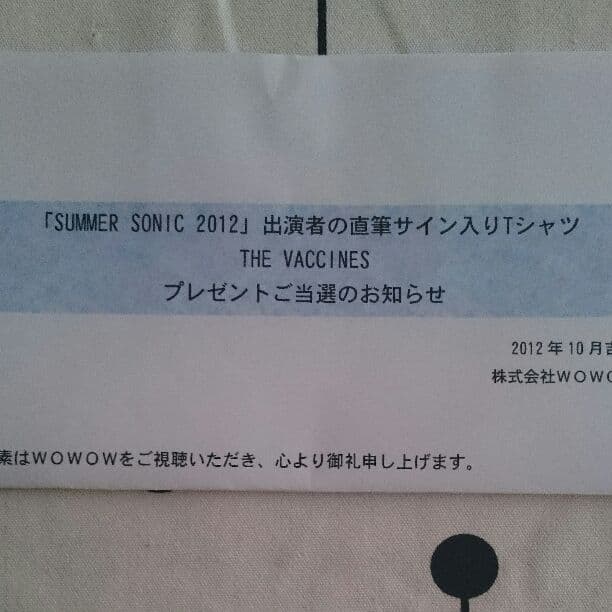 直筆サイン入り ヴァクシーンズ THE VACCINES Tシャツ 本物