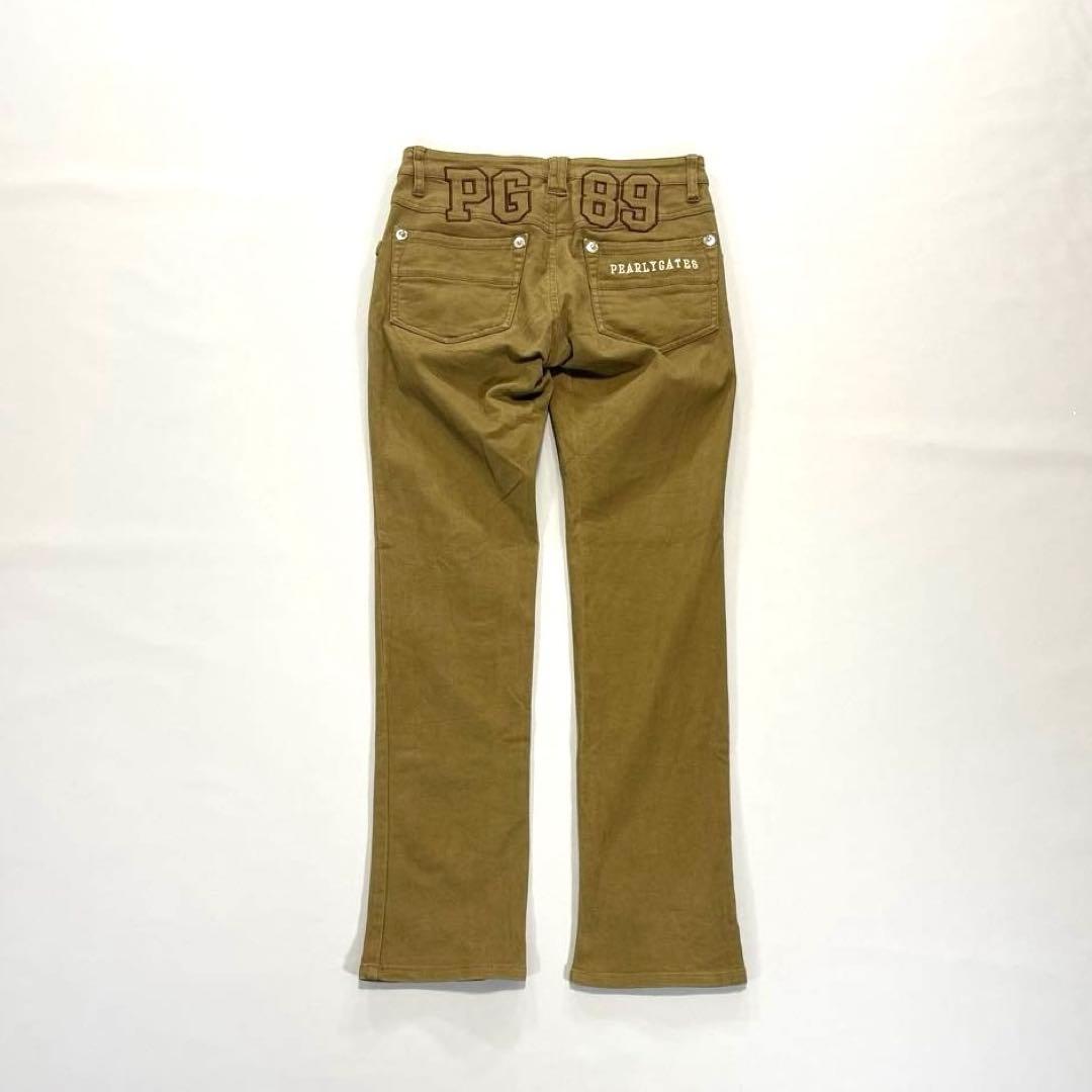 パーリーゲイツ 0/S ロングパンツ バックロゴ 刺繍 カーキ オールシーズン