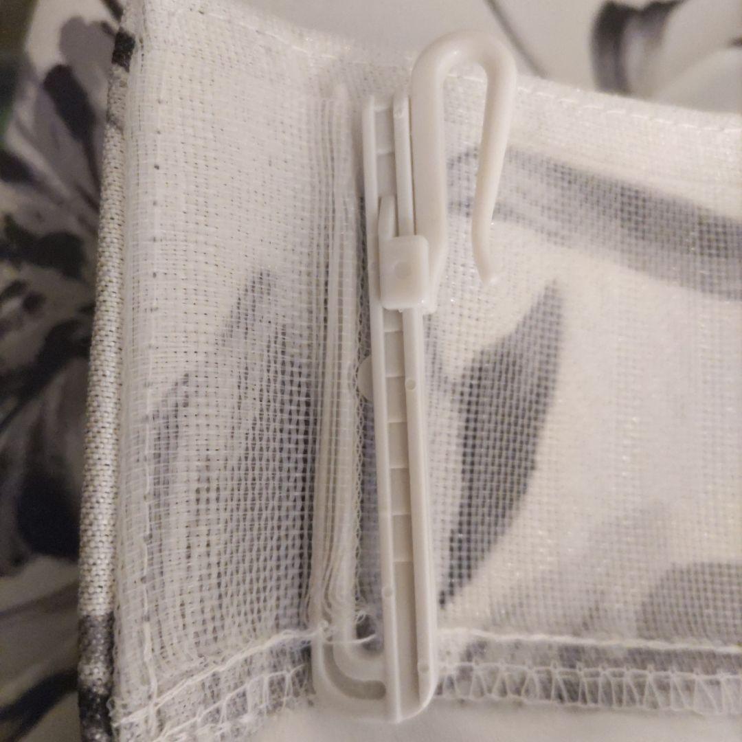 美品】フランフランリリア グレー ドレープカーテン 片開き レース