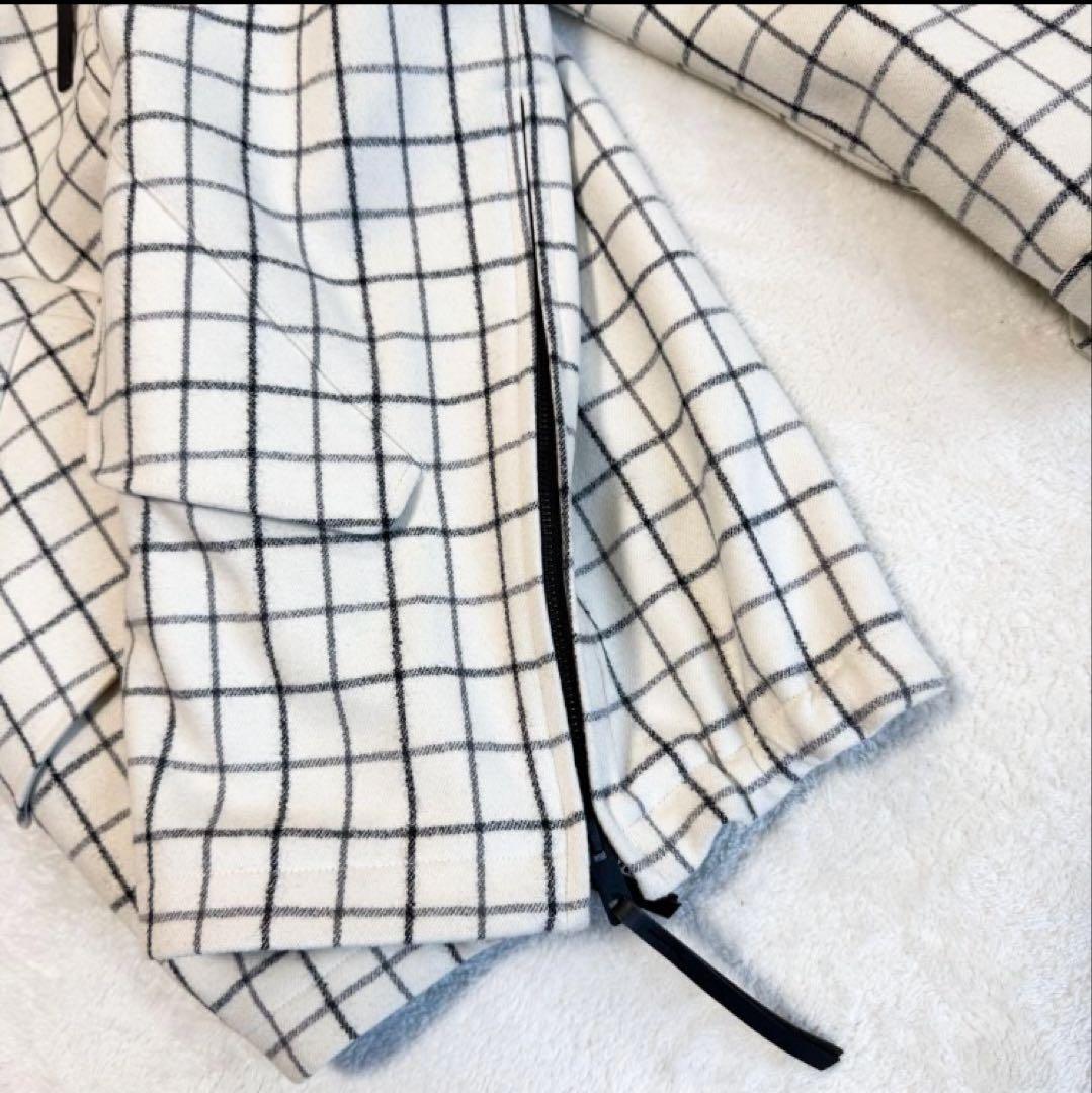 美品 ザ リラクス ハリントンジャケット バルカラー 格子柄 定価 75900