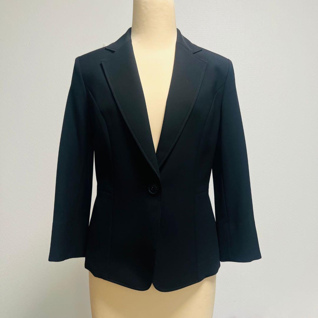 《未使用》黒 パンツスーツ シングルボタンジャケットM　パンツL　春〜秋