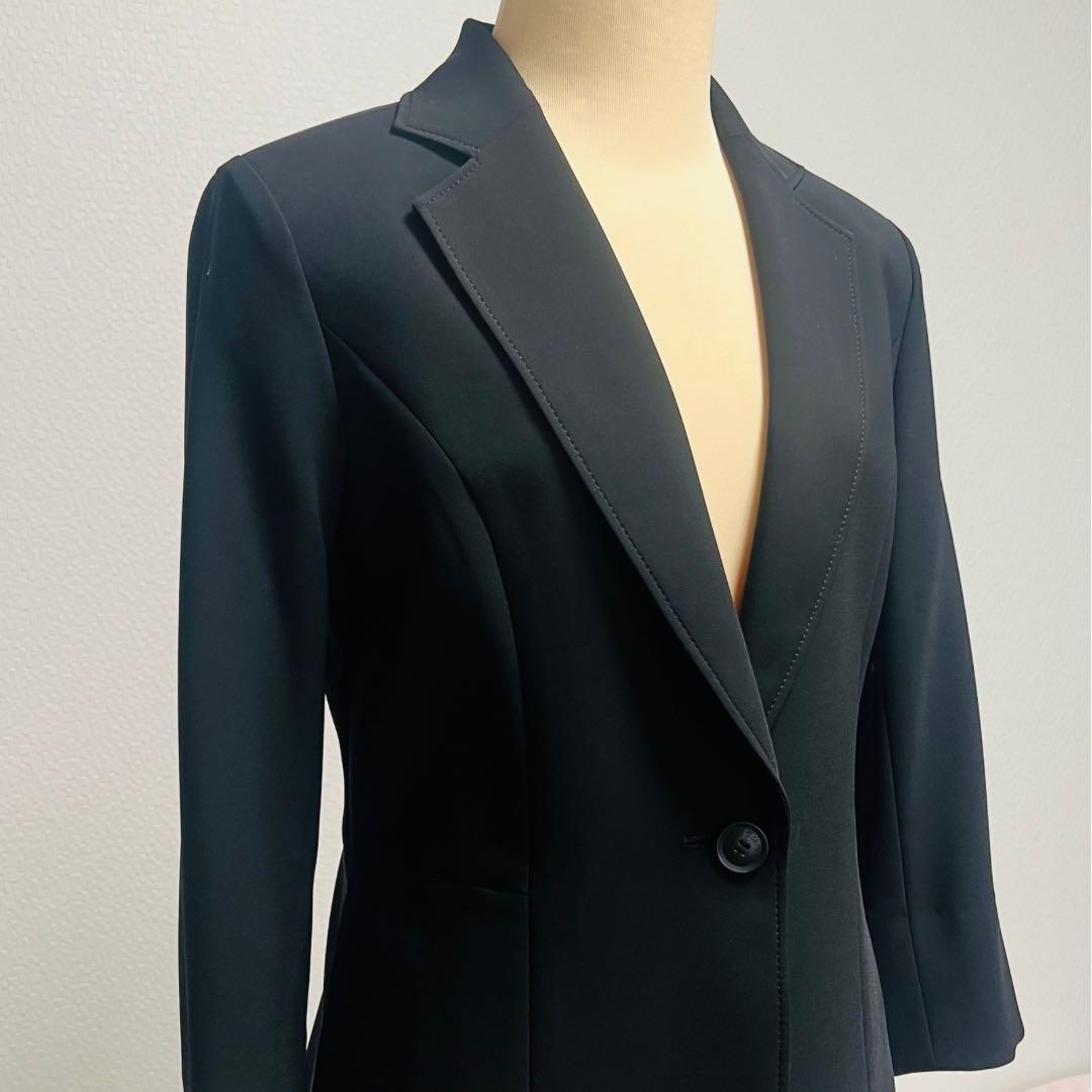 《未使用》黒 パンツスーツ シングルボタンジャケットM　パンツL　春〜秋