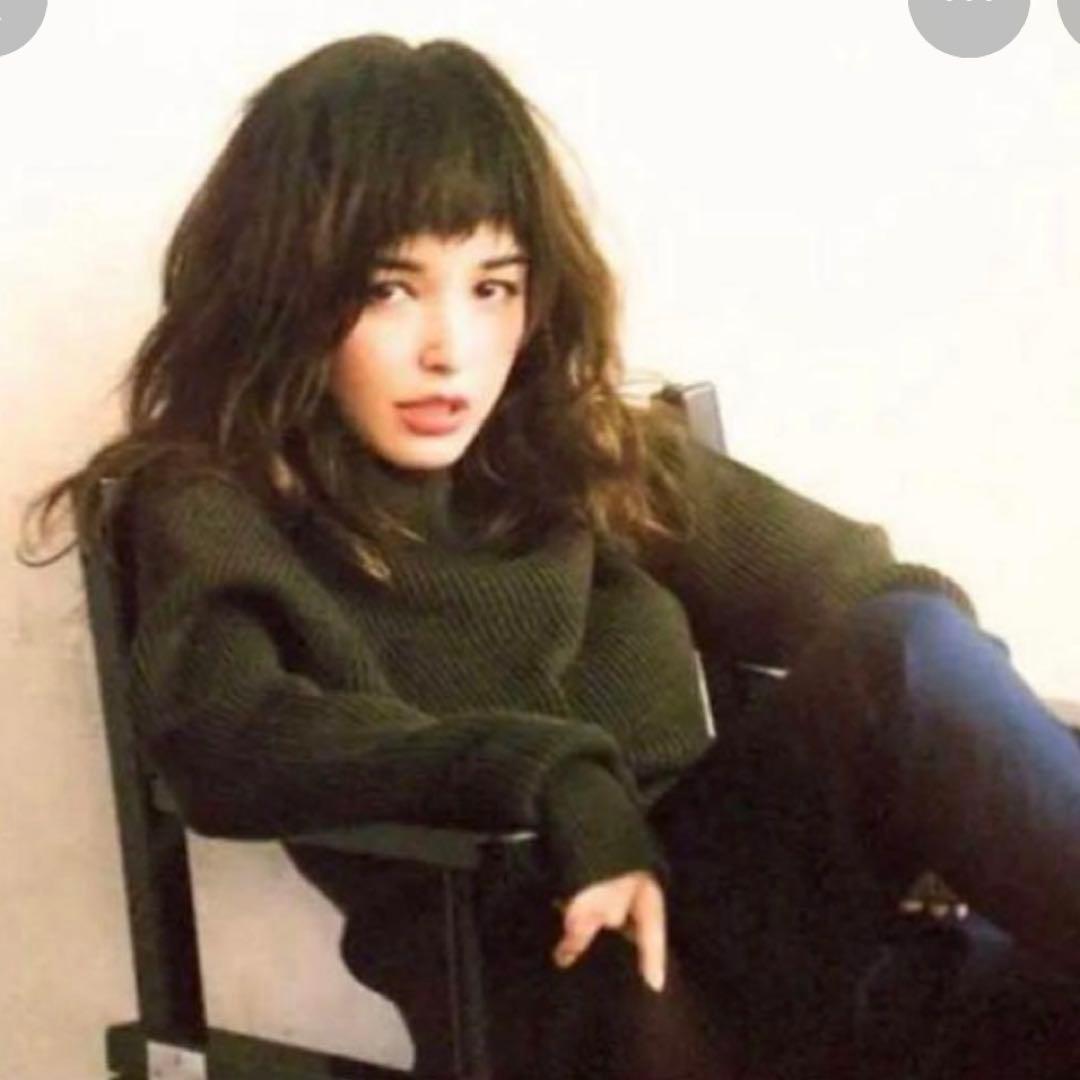 モデル梨花着用】HYKE ハイク ボトルネックニット BLACK