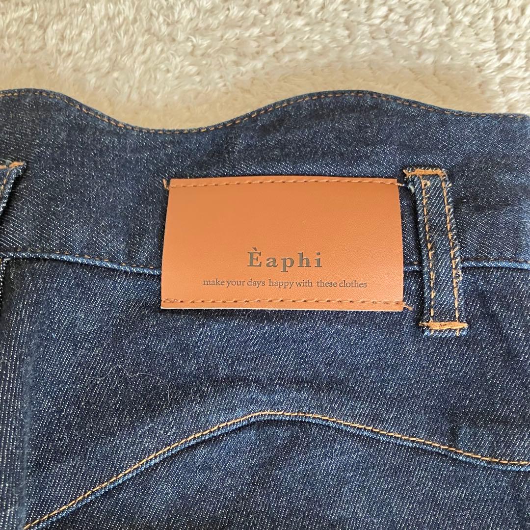 eaphi wave design high waist denim short - メルカリ