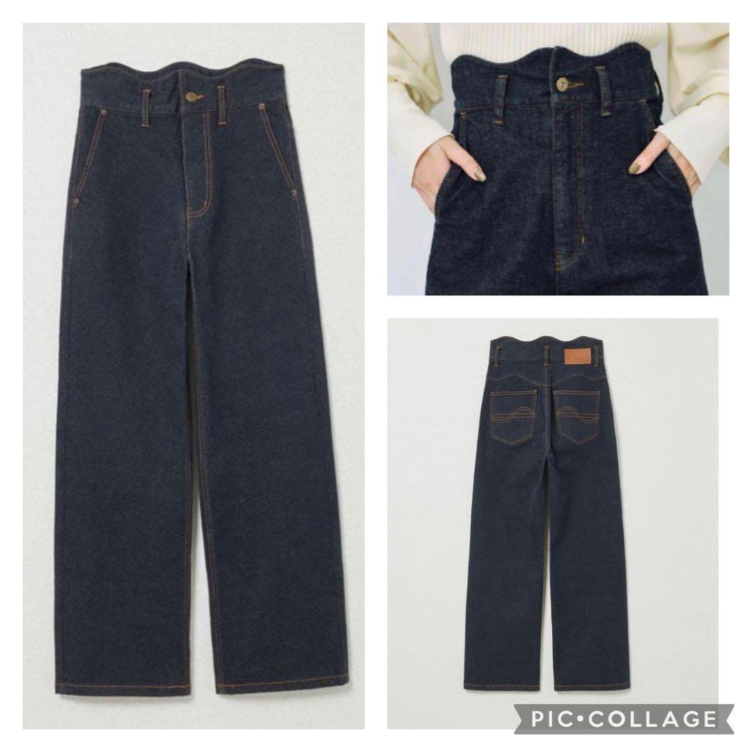 eaphi wave design high waist denim short - メルカリ