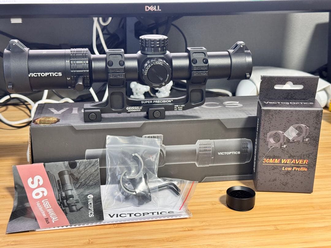 VICTOPTICS(VectorOptics) S6 マウント付き ベクターオプティクス ライフルスコープ S6ブラウン Vector Optics