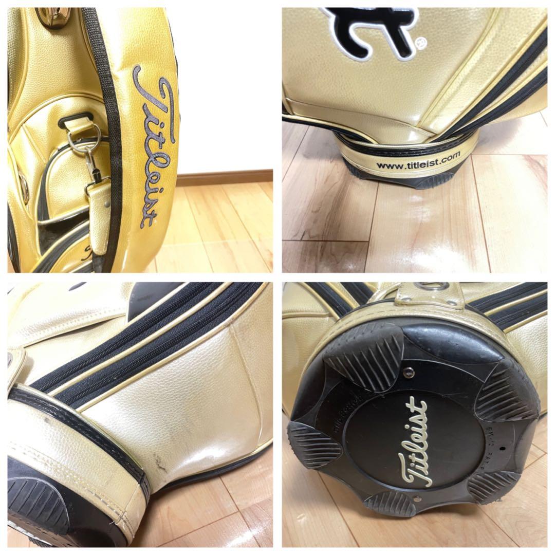 希少色 タイトリスト ゴールド 金 キャディバッグ 5分割 メダリオン