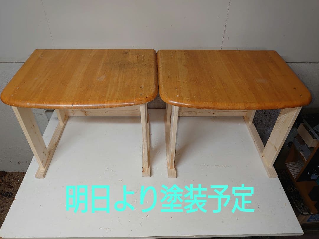 【其の39】中古テーブルを加工するパチスロ実機を2台置く台（セパレートタイプ）