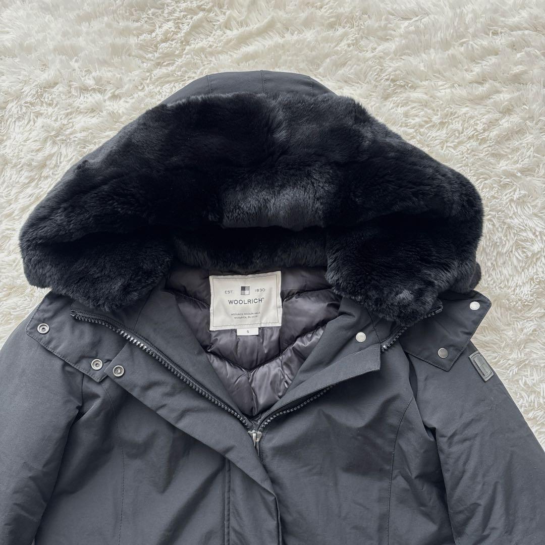 ウールリッチ ボウブリッジ 黒 リアルファー ダウン 3WAY ロングコート