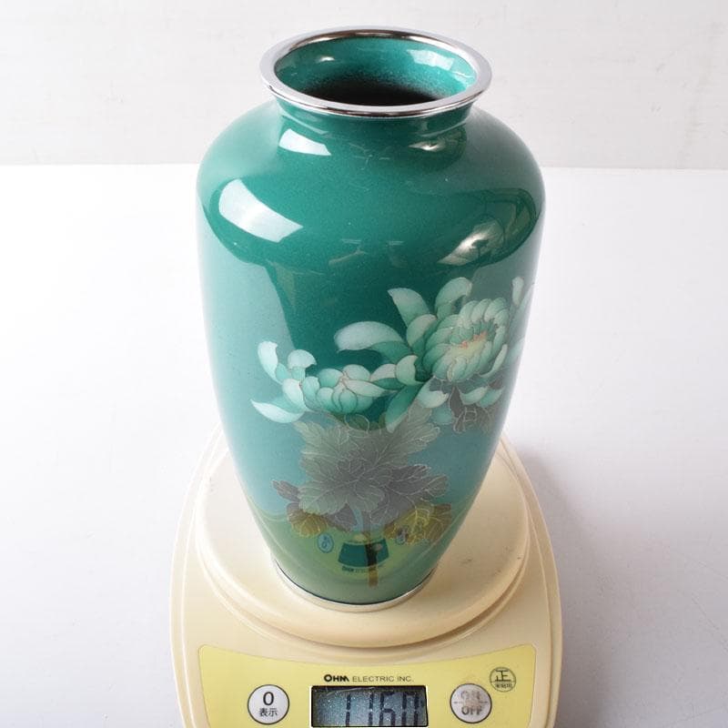 七宝焼 諸官庁御用達 野口製作所 花文 花瓶 共箱 M R8356 - メルカリ