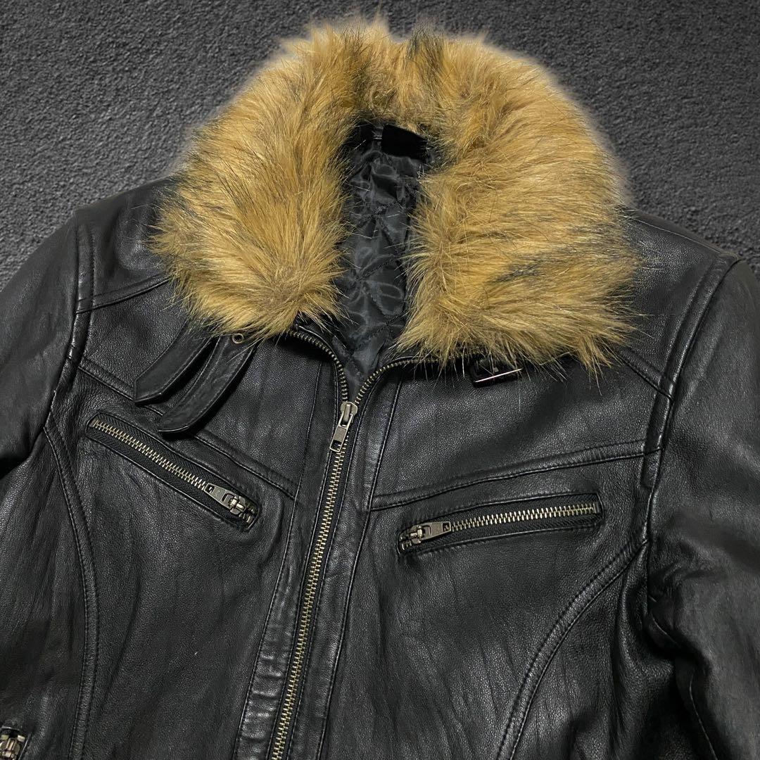 JACKROSE fur biker leather jacket