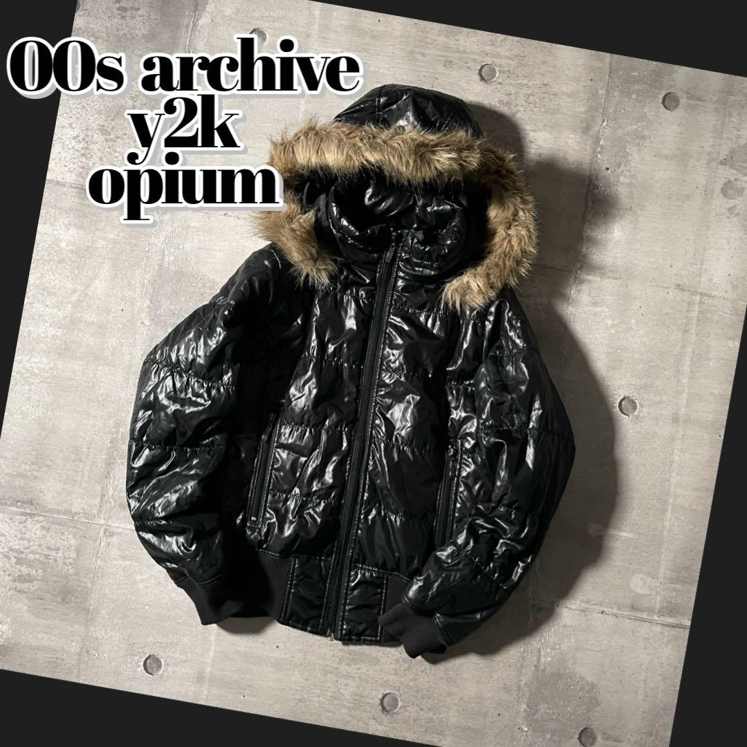 ファーダウンジャケット 平成初期ギャル ギャル男 パンク y2kグランジ