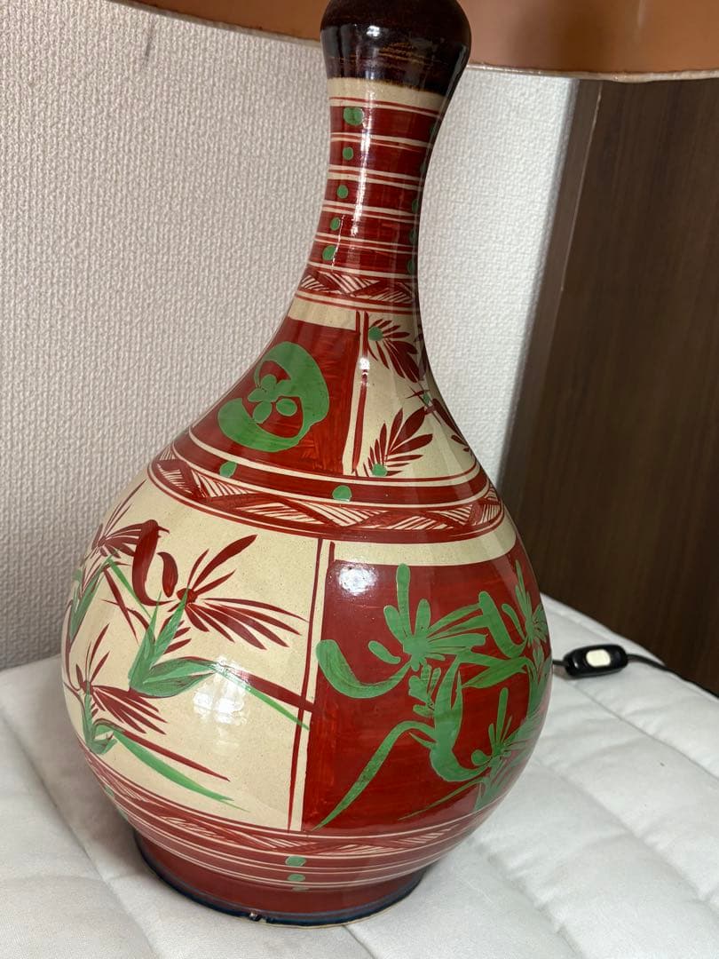 沖縄 琉球 胡差焼 陶器製 スタンドライト スタンドランプ 高さ90cm 陶器製