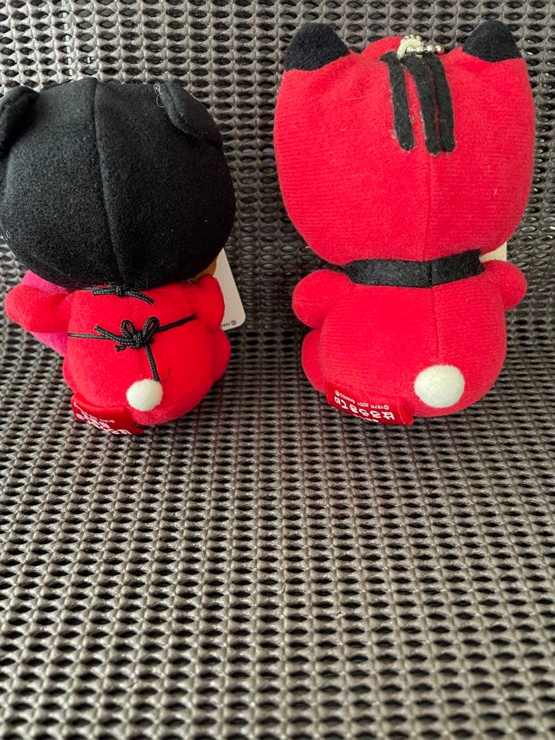 飛騨・福島限定 ご当地 ハローキティ さるぼぼ・赤べこ ぬいぐるみ 2体セット