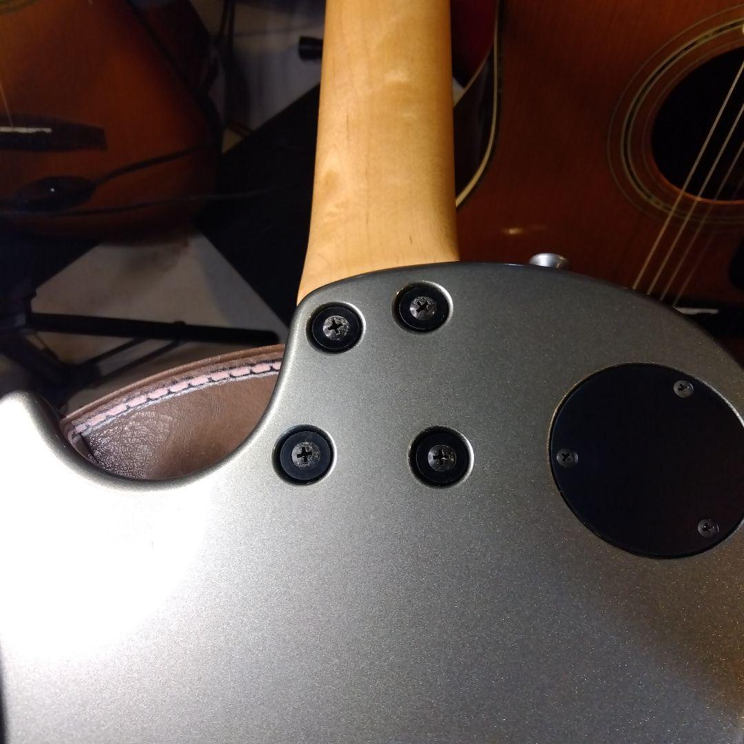 レスポールタイプ！メタリックシルバーBurny…