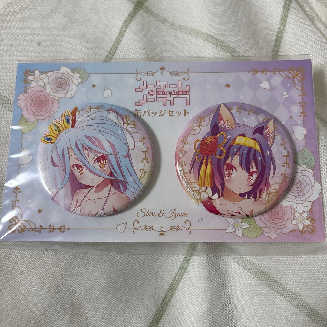 ノーゲーム・ノーライフ 白 いずな 缶バッジ アニメ10周年 ノゲノラ