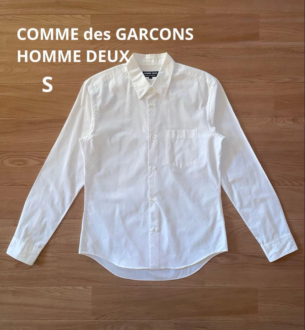COMME des GARCONS HOMME DEUX 水玉白シャツ S - メルカリ