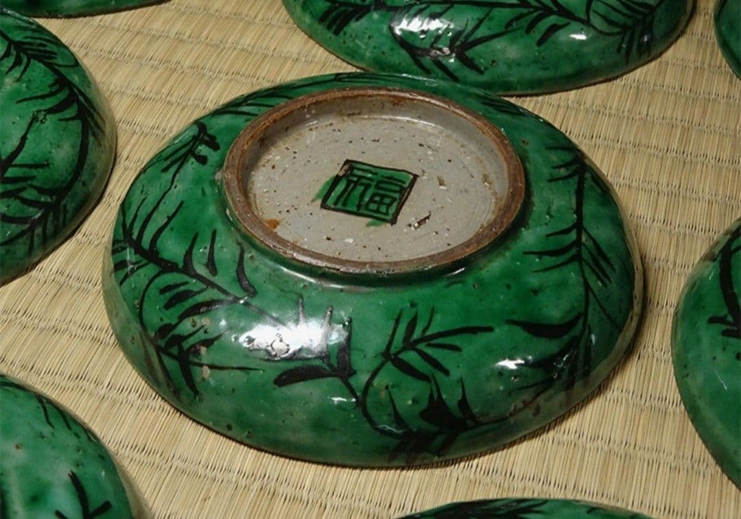 ☆希少☆九谷☆青九谷山水図小皿八客☆角福☆ - メルカリ