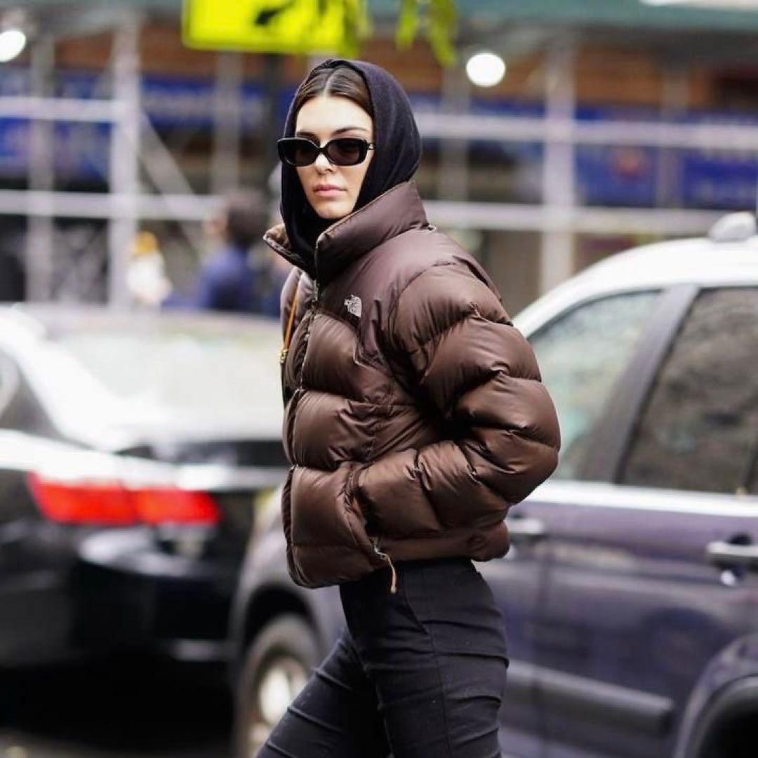 極美品❗️】ダウン ヌプシ L ブラウン 茶色 ケンダル・ジェンナー着用