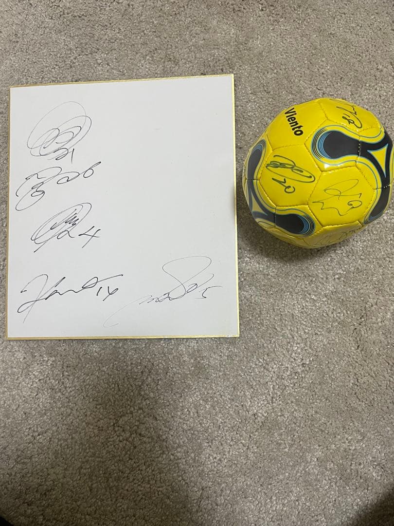 柏レイソル2014年所属選手サイン色紙&サインボール