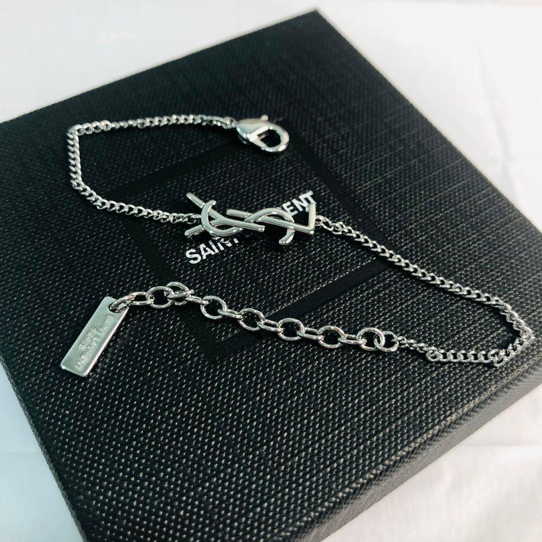 SAINT LAURENT YSLロゴ チェーンブレスレット シルバー系 - メルカリ