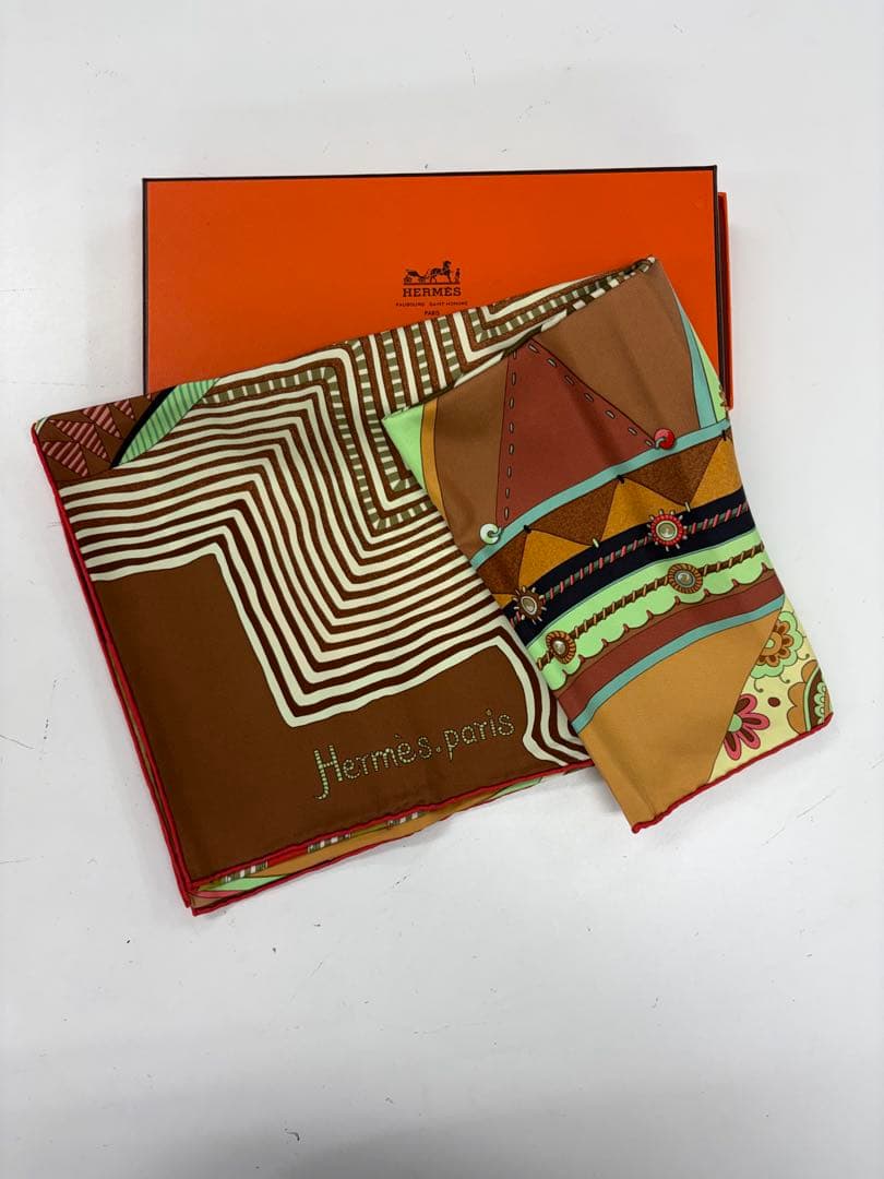 未使用 エルメス カレ90 インドのかけら COUPONS INDIENS - メルカリ