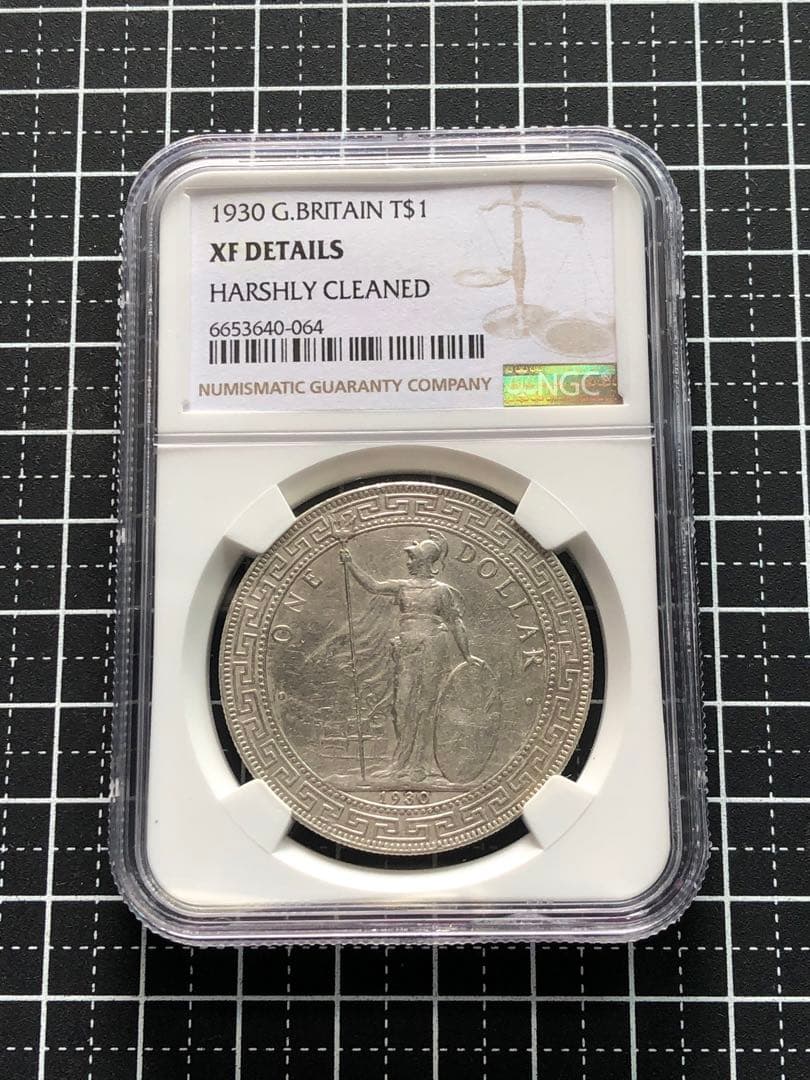 3946【イギリス・貿易銀・NGC鑑定品】1930年壹圓 1ドル 銀貨 古銭