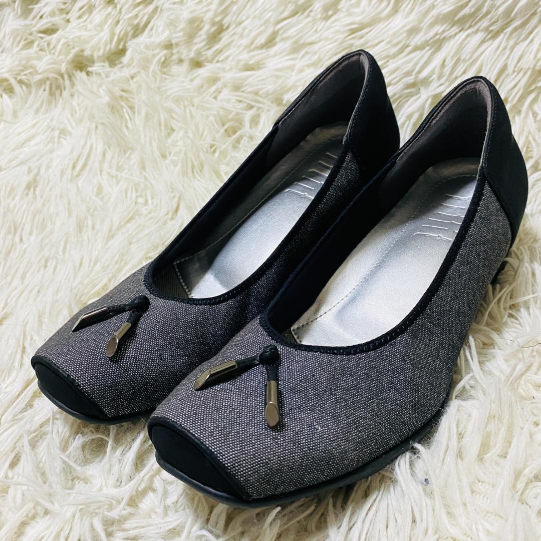 未使用級】fitfit コンフォート 撥水 バレエパンプス 黒 23.5cm - メルカリ